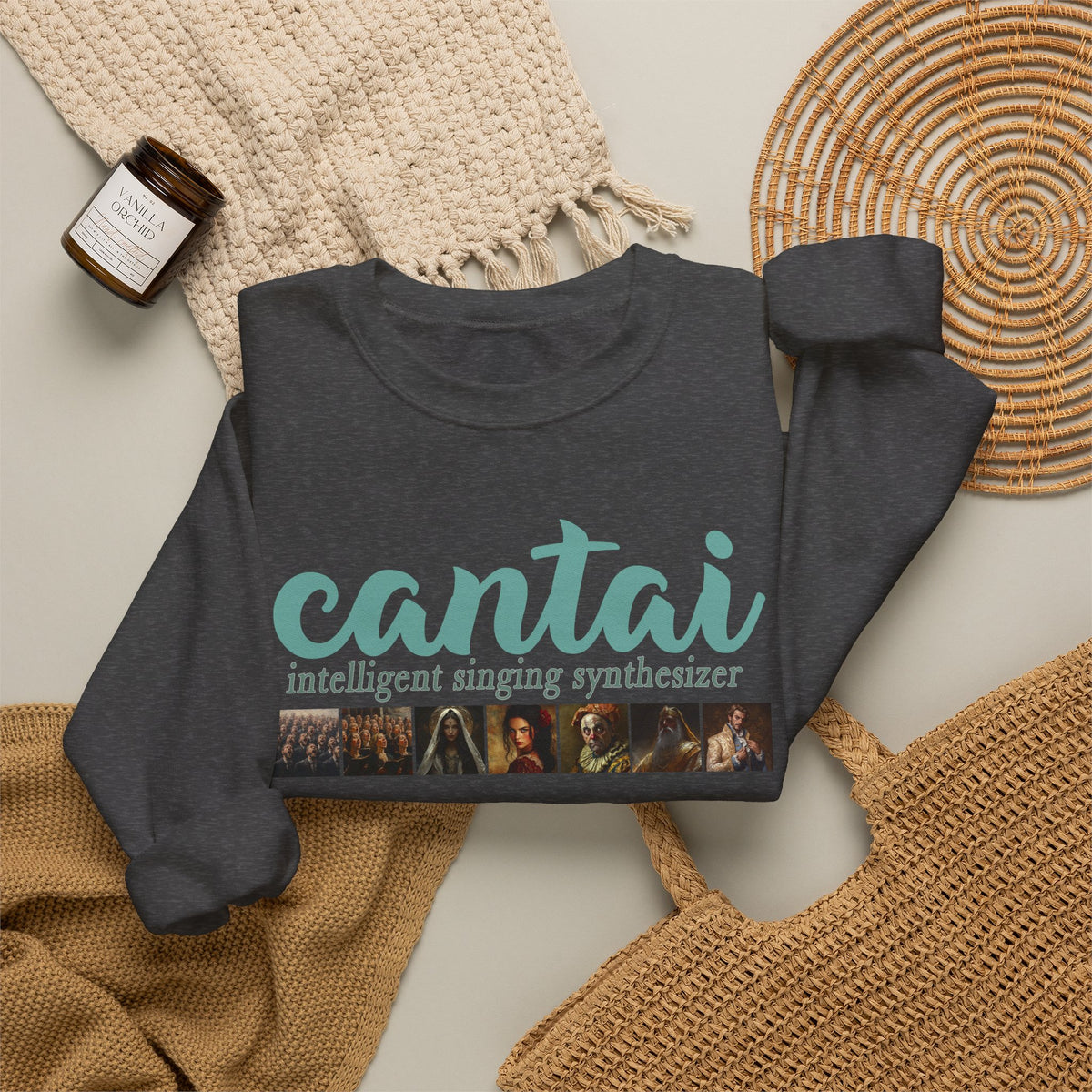 Cantai Photo-Strip Crewneck Sweatshirt — Vintage Nature Vibes