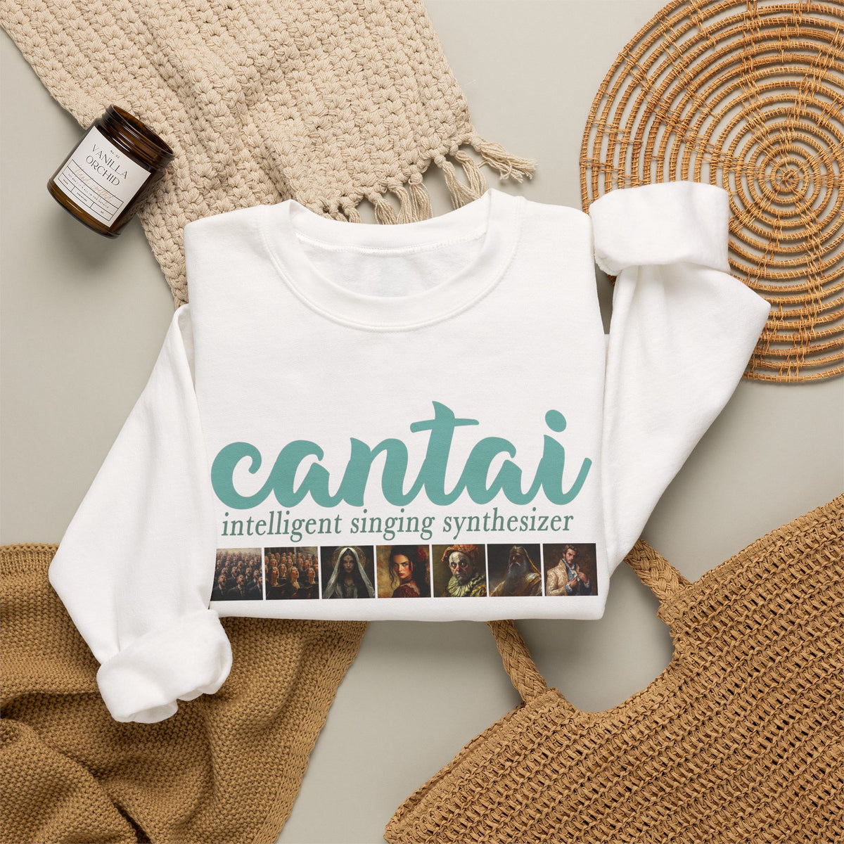 Cantai Photo-Strip Crewneck Sweatshirt — Vintage Nature Vibes