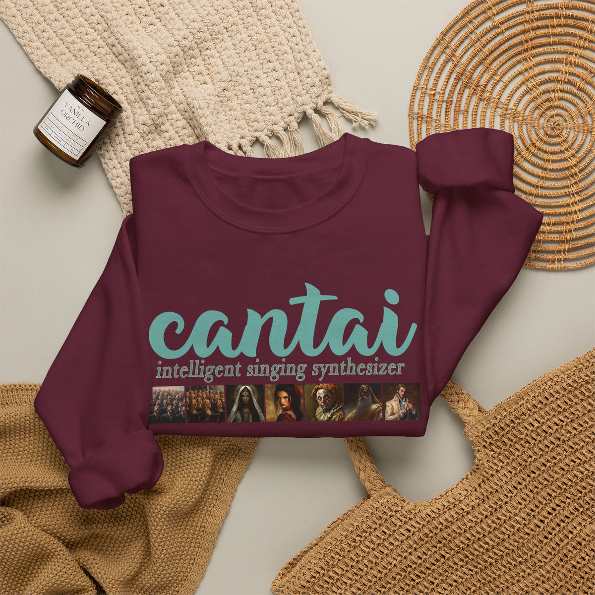 Cantai Photo-Strip Crewneck Sweatshirt — Vintage Nature Vibes