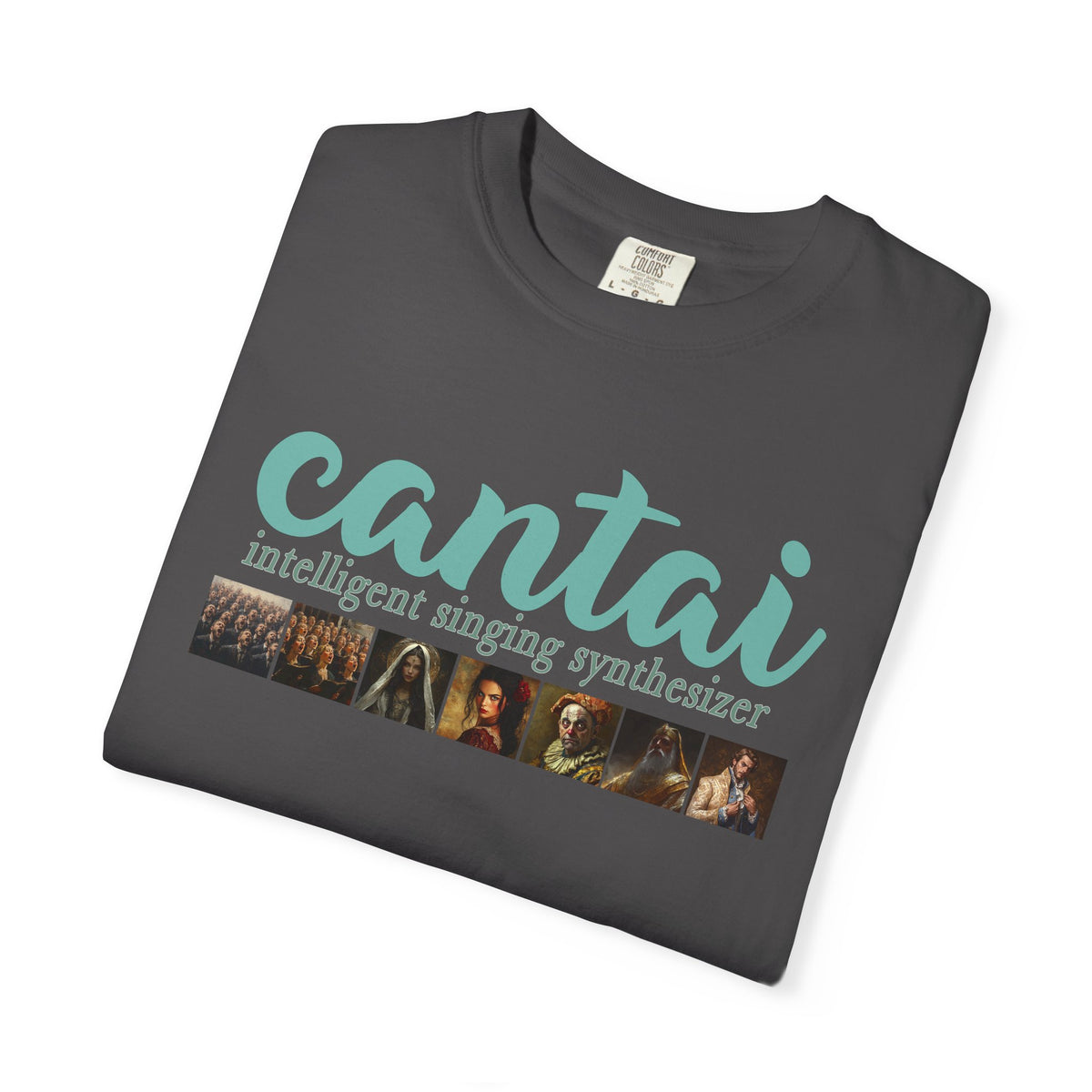Cantai Unisex Garment-Dyed T-Shirt - I Can Sing Upto 8 Styles - Perfect for Musicians and Music Lovers