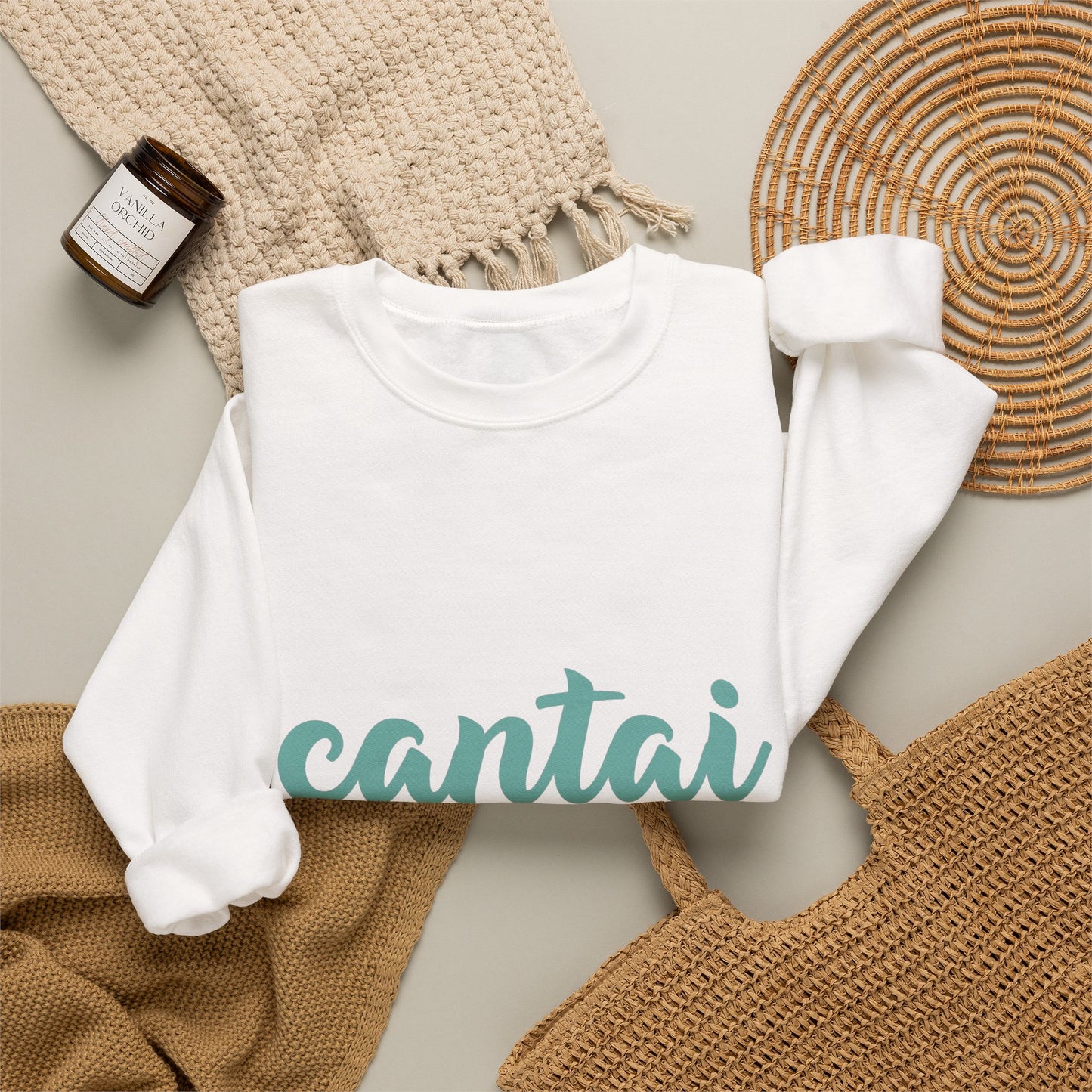 Cantai Photo-Strip Crewneck Sweatshirt — Vintage Nature Vibes