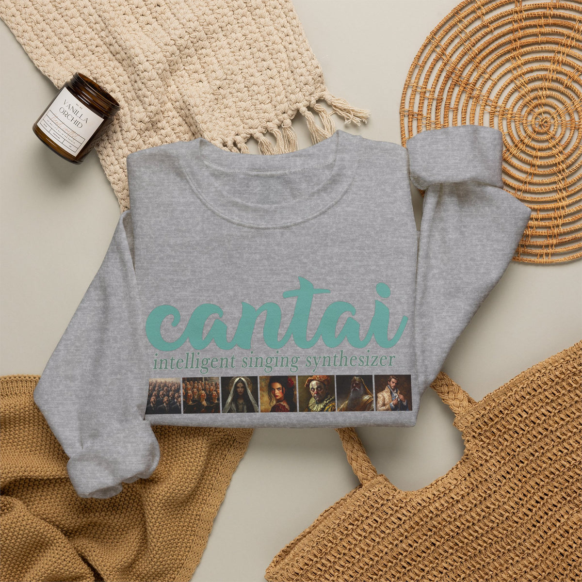 Cantai Photo-Strip Crewneck Sweatshirt — Vintage Nature Vibes