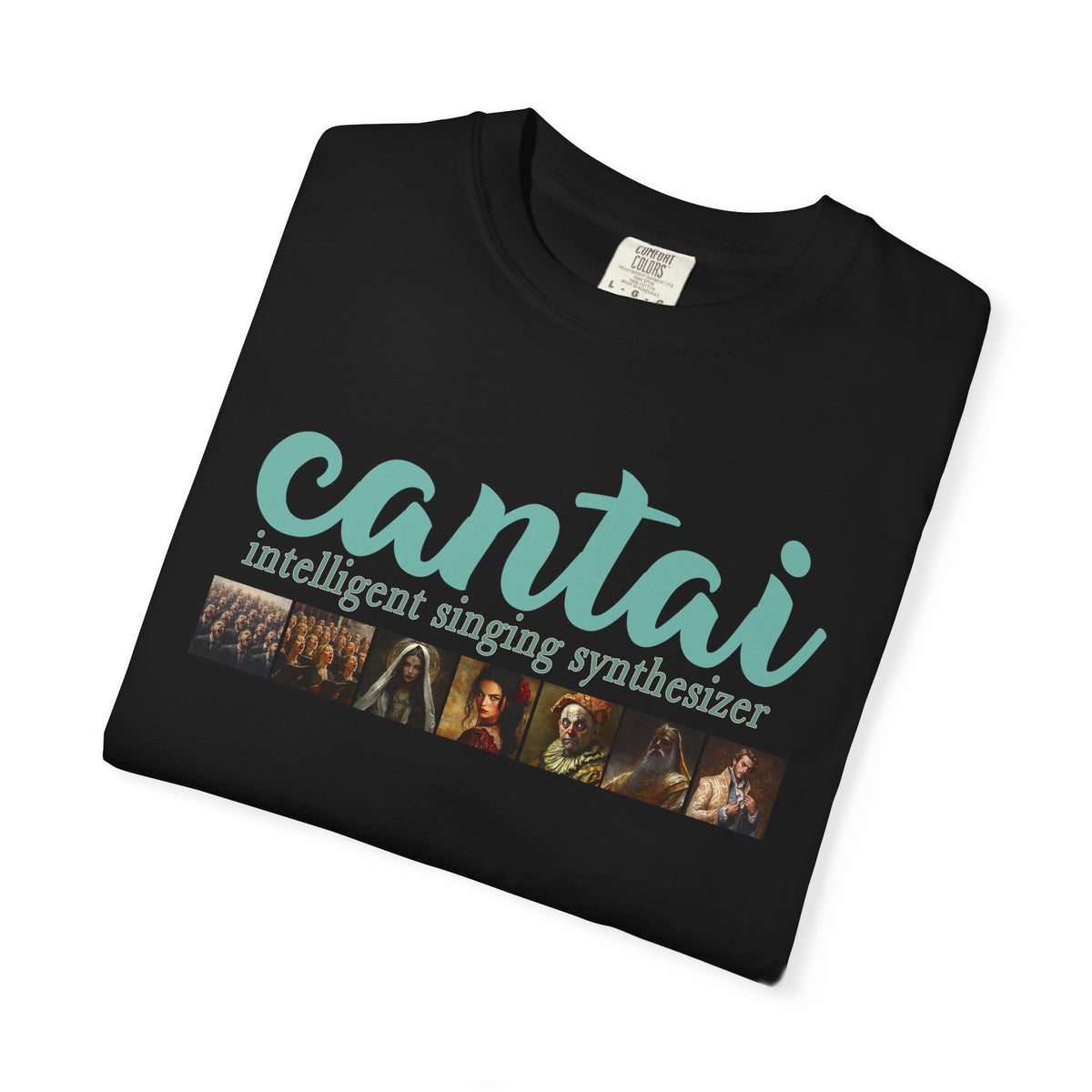 Cantai Unisex Garment-Dyed T-Shirt - I Can Sing Upto 8 Styles - Perfect for Musicians and Music Lovers